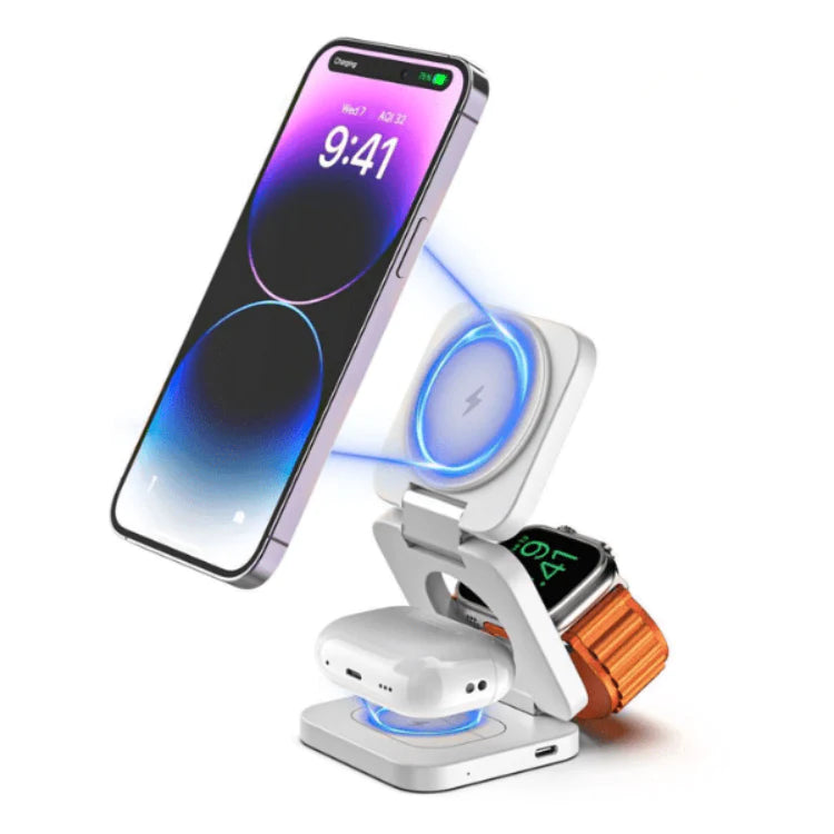 PowerPod™ - 3- in- 1 Draadloze oplader